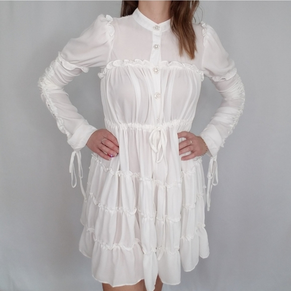 Ina white babydoll dress - Picture 6 of 8